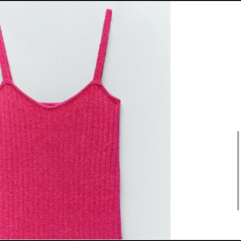 Zara pink wool rubbed dress size small